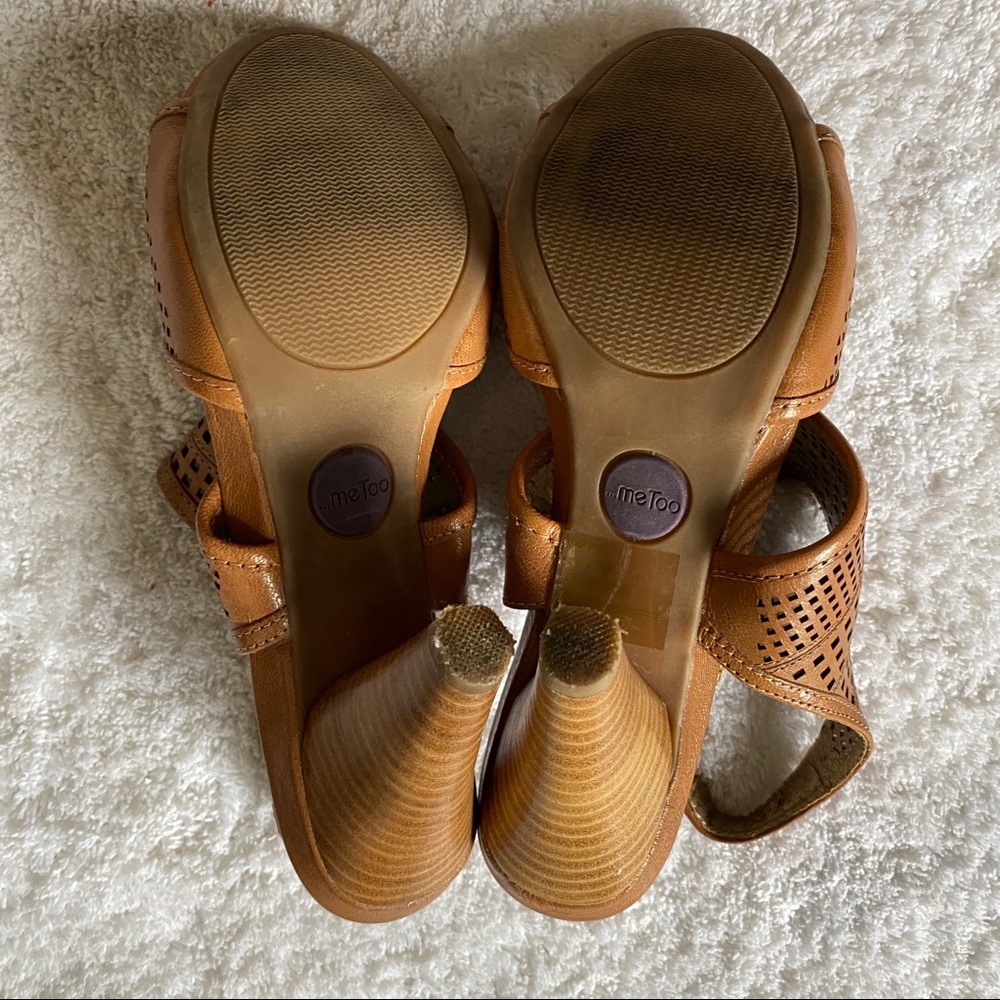 Me Too Brown Leather Sandals - Picture 9 of 13